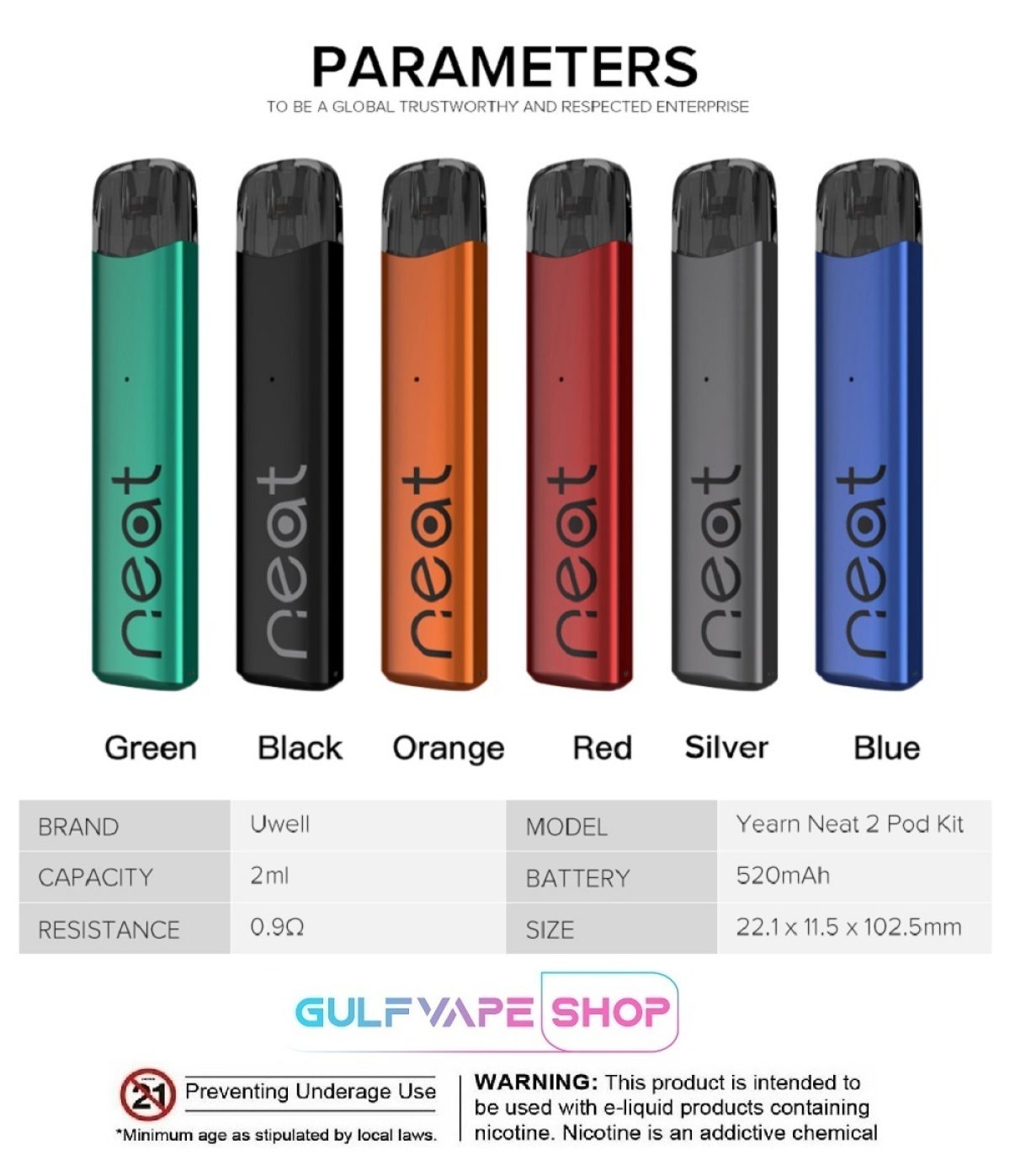 BEST UWELL NEAT 2 YEARN POD KIT IN DUBAI UAE - Gulfvapeshop