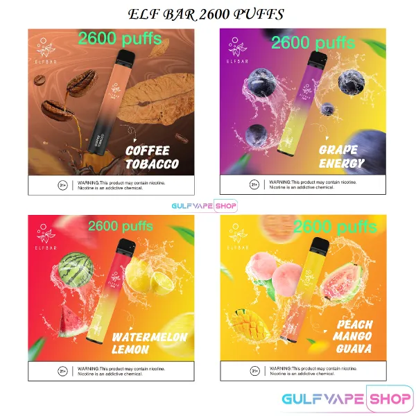 ELF BAR DISPOSABLE VAPE (2600 Puff) IN DUBAI UAE