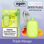 AGAIN U-BAR DISPOSABLE VAPE 8000 PUFFS IN DUBAI - Image 13