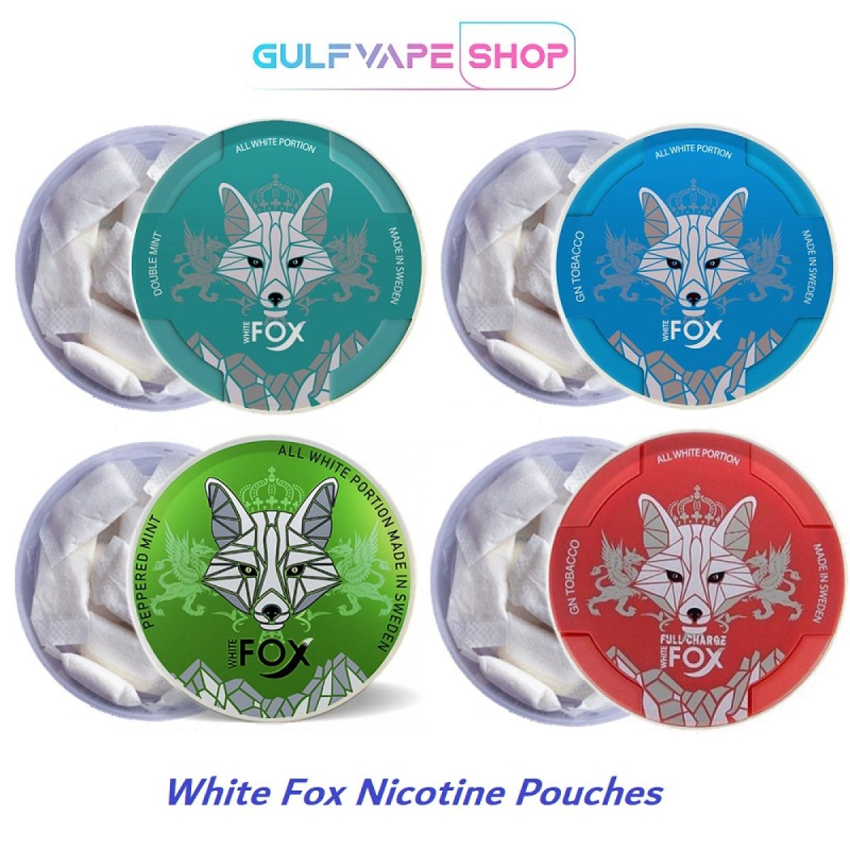 White discount fox pouches