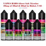 VAPE BARS GHOST SALT NICOTINE 20MG OF 30ML/60ML IN DUBA UAE