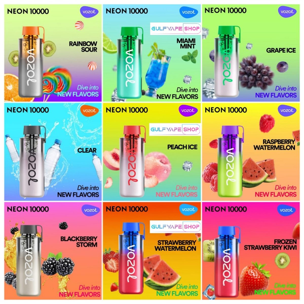 VOZOL NEON 10000 PUFF DISPOSABLE VAPE IN DUBAI