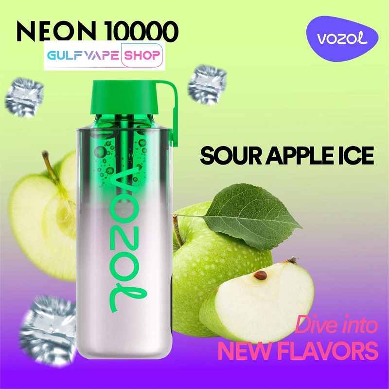 Vozol-neon-10000-puffs-Sour-Apple-Ice