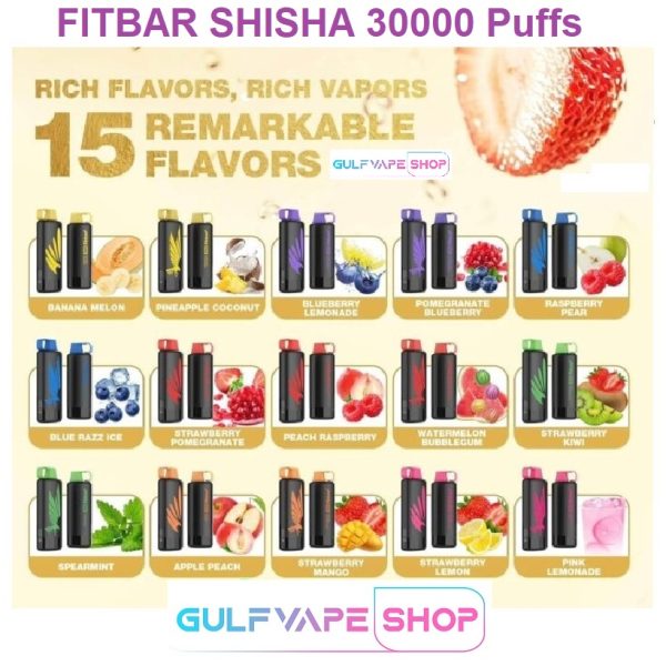 FITBAR SHISHA 30000 Puffs DISPOSABLE VAPE IN DUBAI