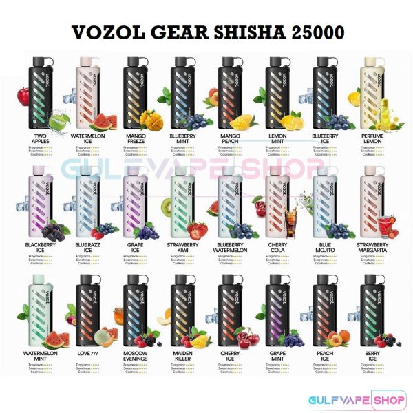 VOZOL SHISHA 25000 PUFFS DISPOSABLE VAPE IN DUBAI