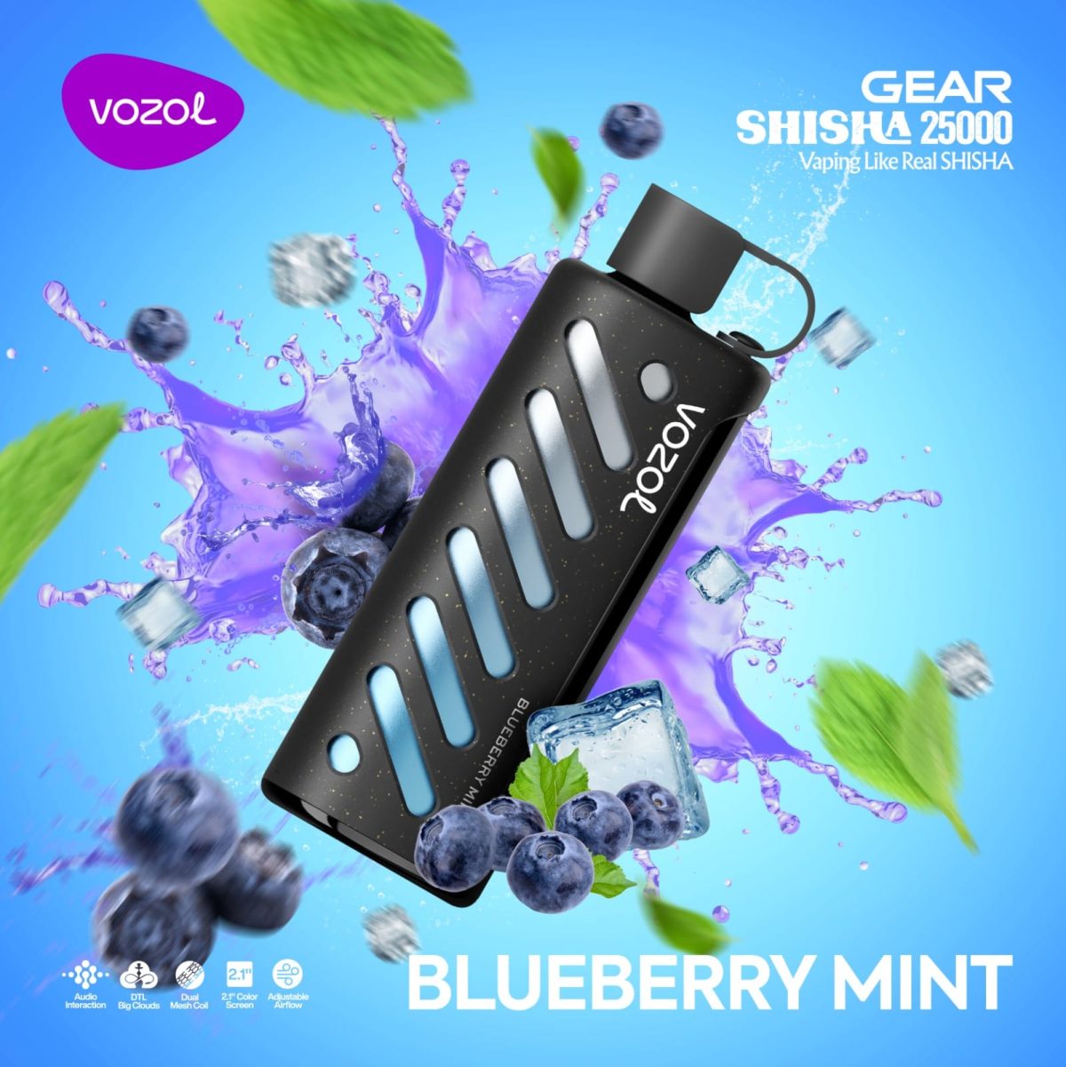 VOZOL SHISHA 25000 PUFFS DISPOSABLE VAPE IN DUBAI