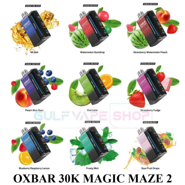 BUY OXBAR 30000 PUFFS MAGIC MAZE 2 IN DUBAI PACKAGE: 1 Pcs 5 Pcs in 1 Box