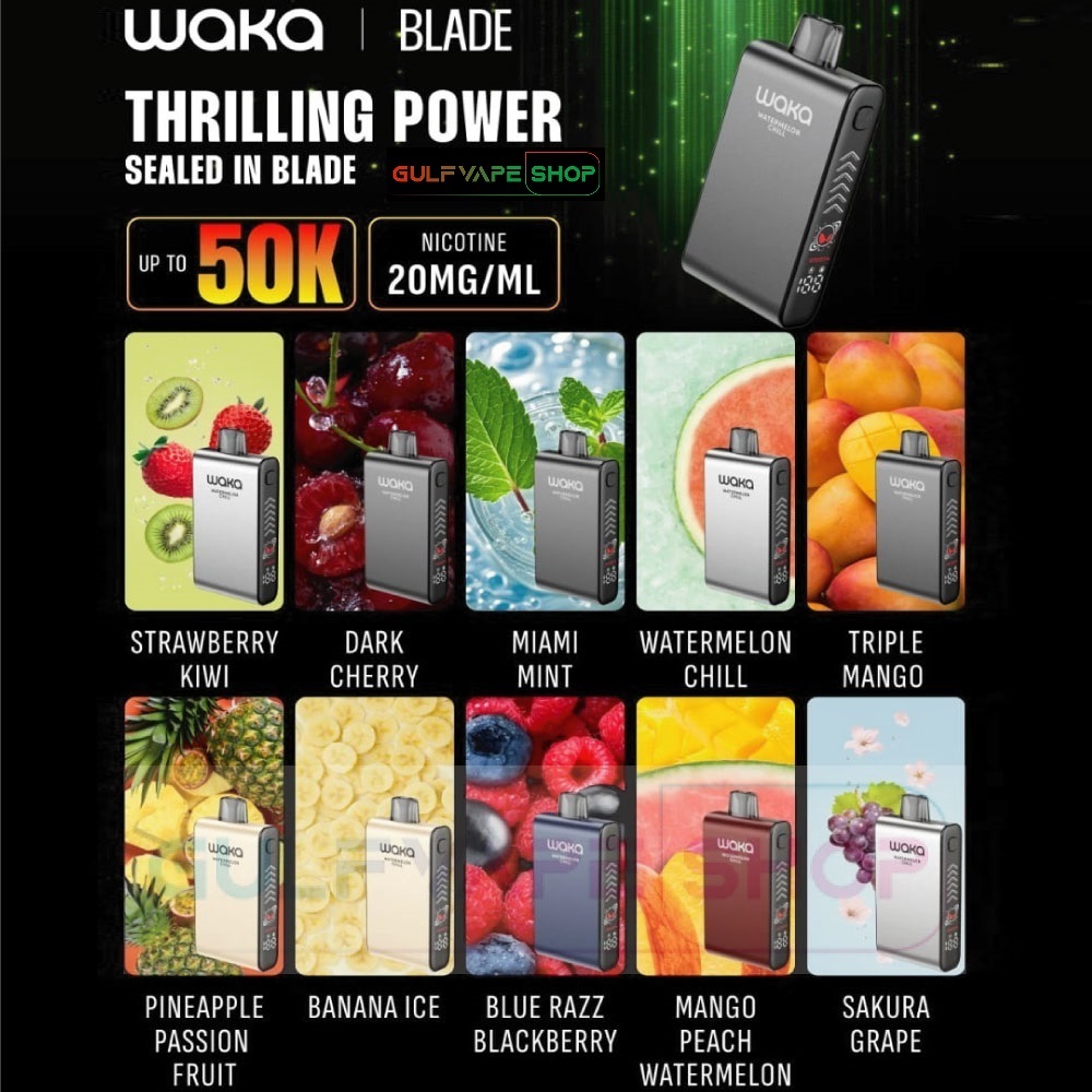 WAKA BLADE 50K PUFFS THRILLING POWER NEW