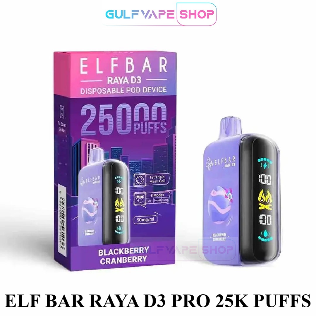 ELF BAR RAYA D3 PRO 25000 PUFFS DISPOSABLE VAPE - Image 3