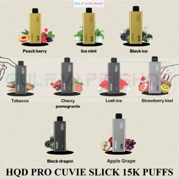 HQD PRO CUVIE SLICK 15K PUFFS DISPOSABLE VAPE