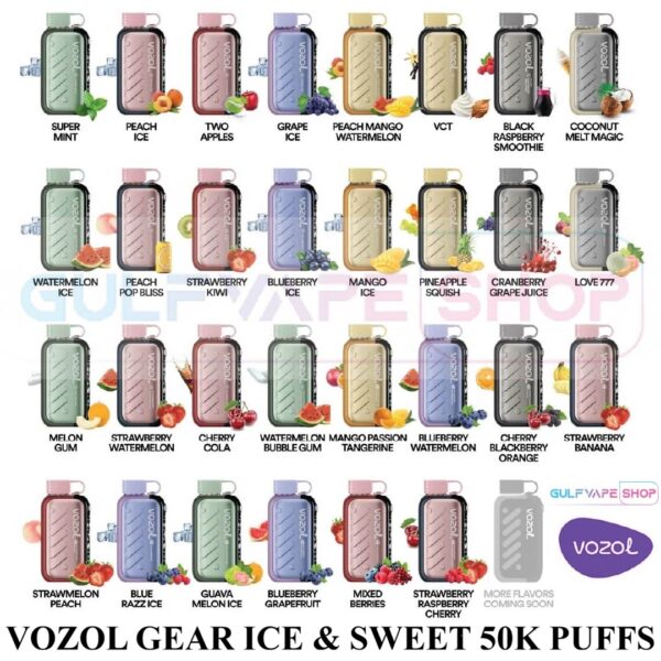 VOZOL GEAR ICE & SWEET 50000 PUFFS DISPOSABLE VAPE