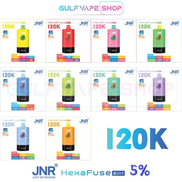 JNR HexaFuse 120K PUFFS DISPOSABLE VAPE (6-in-1)