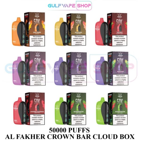 AL FAKHER CROWN BAR CLOUD BOX 50K PUFFS DISPOSABLE VAPE